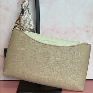 Nanette Lepore Remie Wristlet in Warm Taupe/Rice